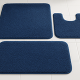 Conjunto 3 Tapetes Banheiro Azul - Tamanhos Coordenados