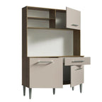 Armário de Cozinha Compacta 120cm Rustic/Crema
